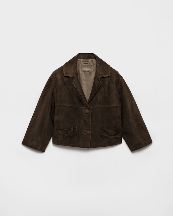 Veste en daim coupe courte