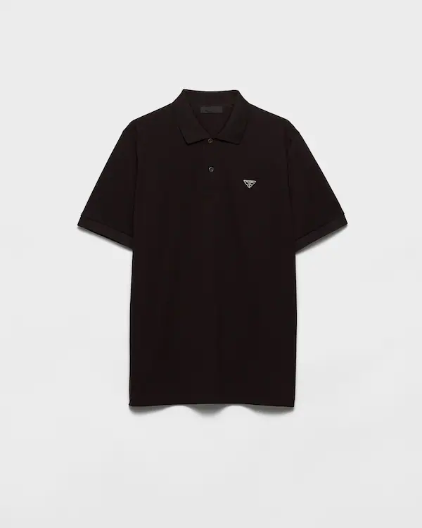 Chemise piqué à col boutonné