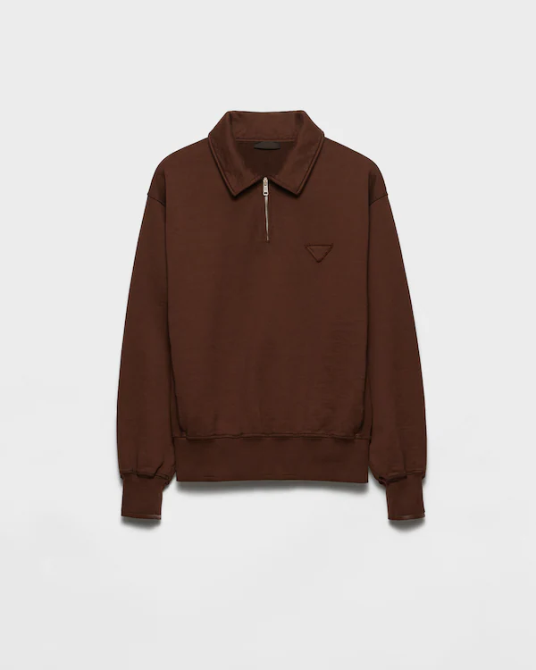 Chemise polo en molleton de coton