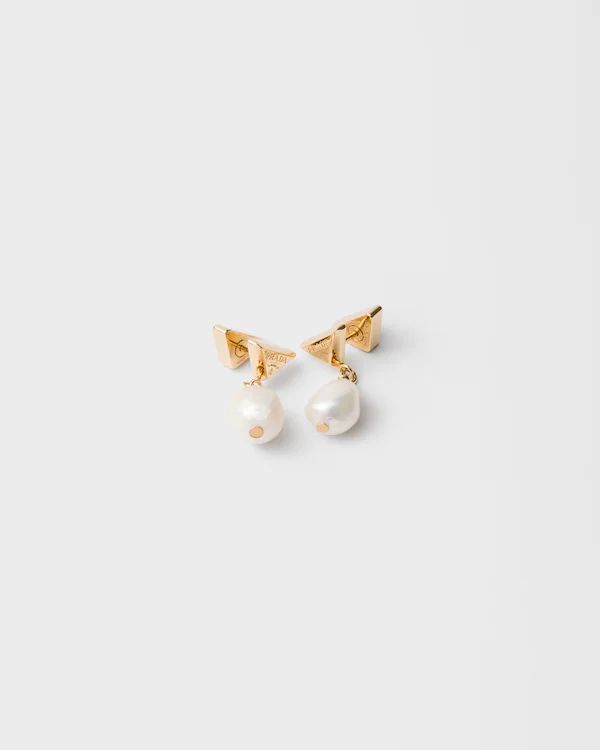 Boucles d'oreilles métalliques avec perles