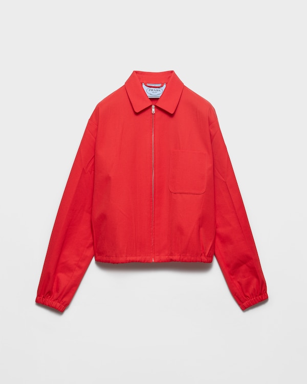 Veste blouson en gabardine