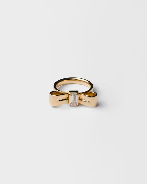 Bague éternelle en or jaune - Or jaune avec diamant cultivé en laboratoire