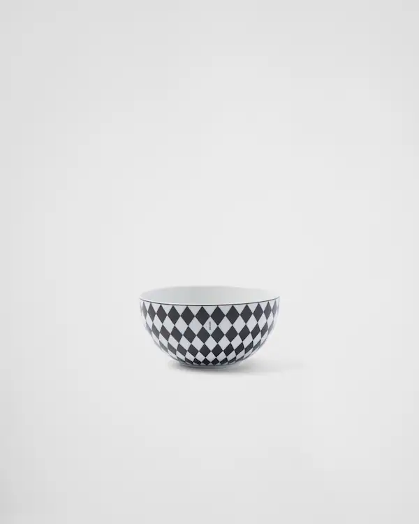 Jeux de deux bols à soupe en porcelaine - Échiquier