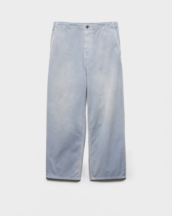 Pantalon en gabardine lavé