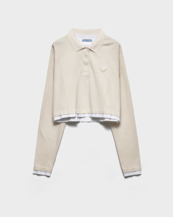 Chemise polo en piqué et jersey à manches longues