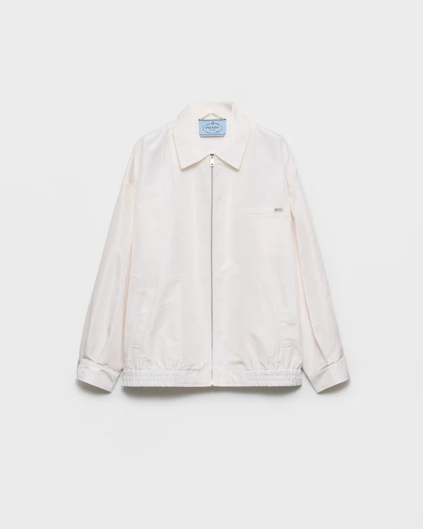 Veste blouson en soie faille