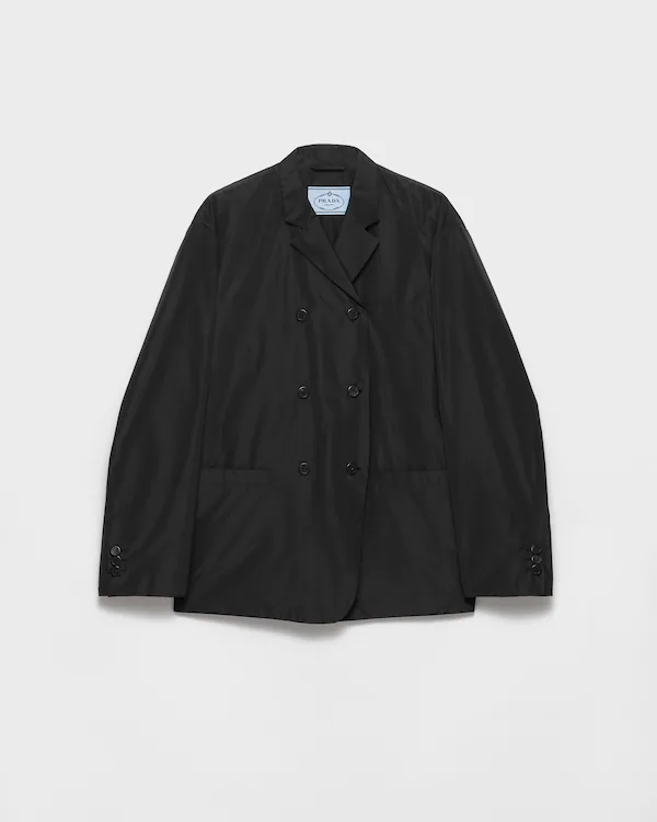 Veste technique en taffetas à double boutonnage