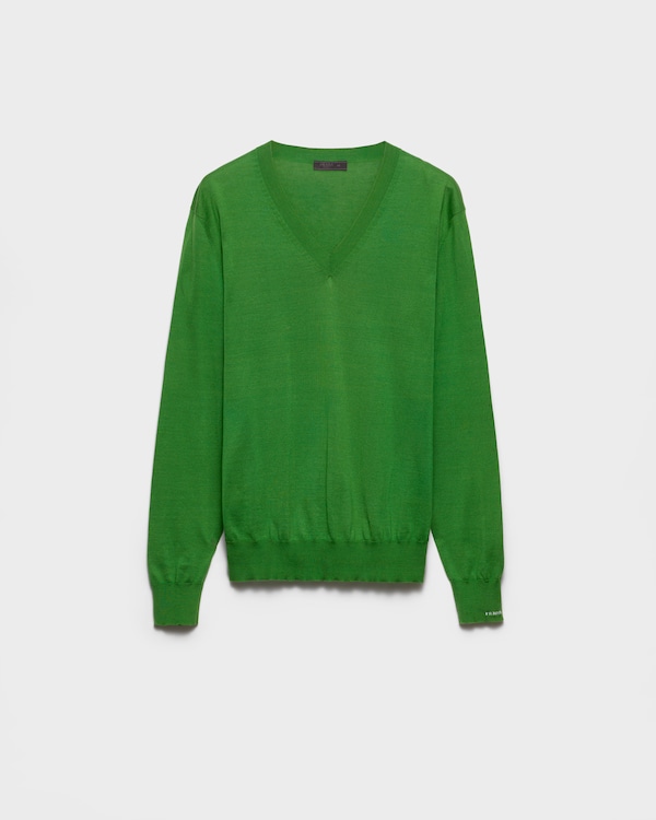 Pull col en V en coton