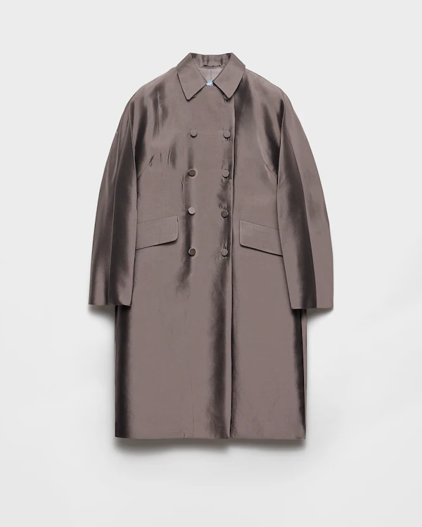 Manteau en laine et soie à double boutonnage