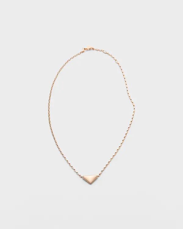Collier Eternal Gold en or rose avec pendentif triangle nano