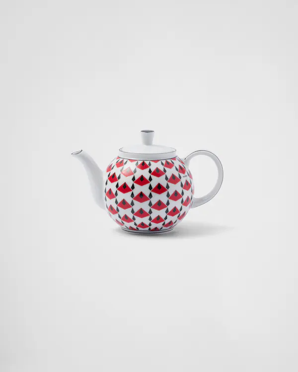 Théière en porcelaine - Rouge Vienne