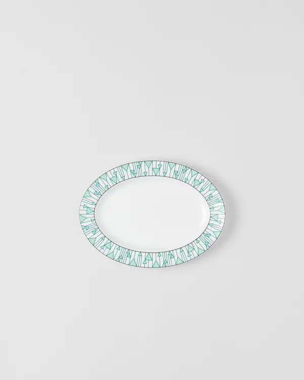 Assiette à service en porcelaine petite - Vert Vienne