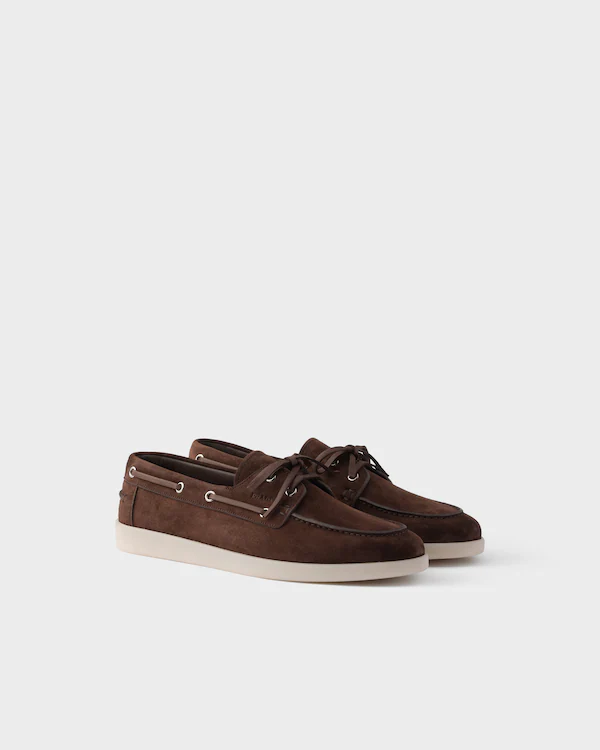 Chaussures de bateau en daim à lacets