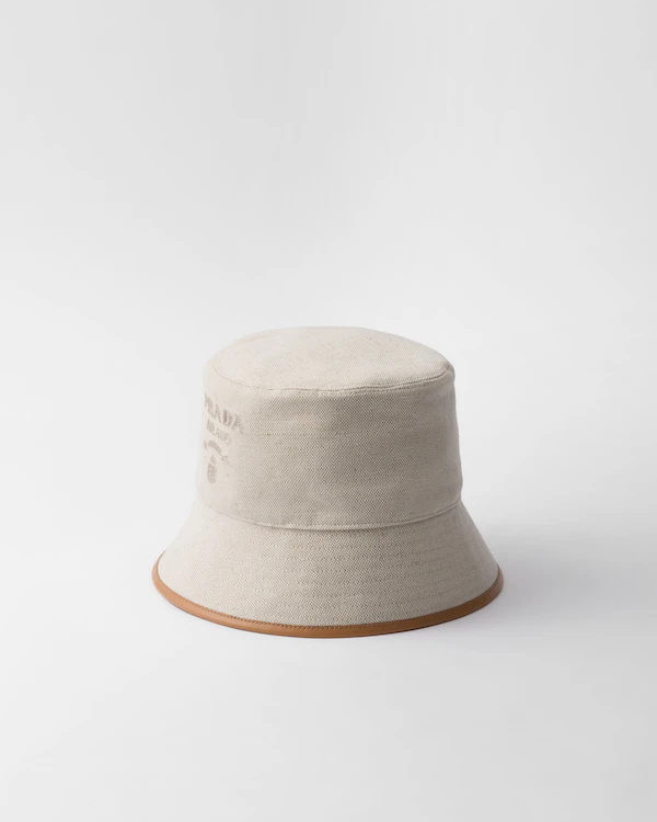 Chapeau melon en mélange lin