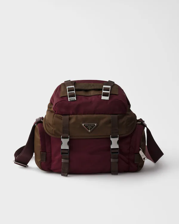 Sac à bandoulière en Re-Nylon et cuir