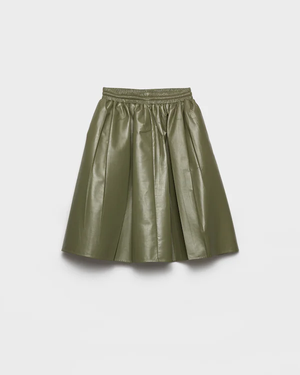 Jupe en cuir nappa plissé