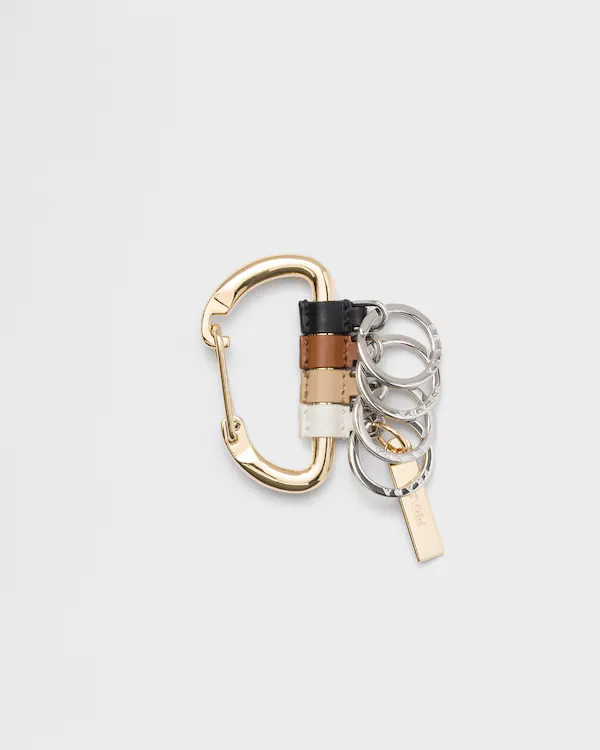 Porte-clés en cuir et métal