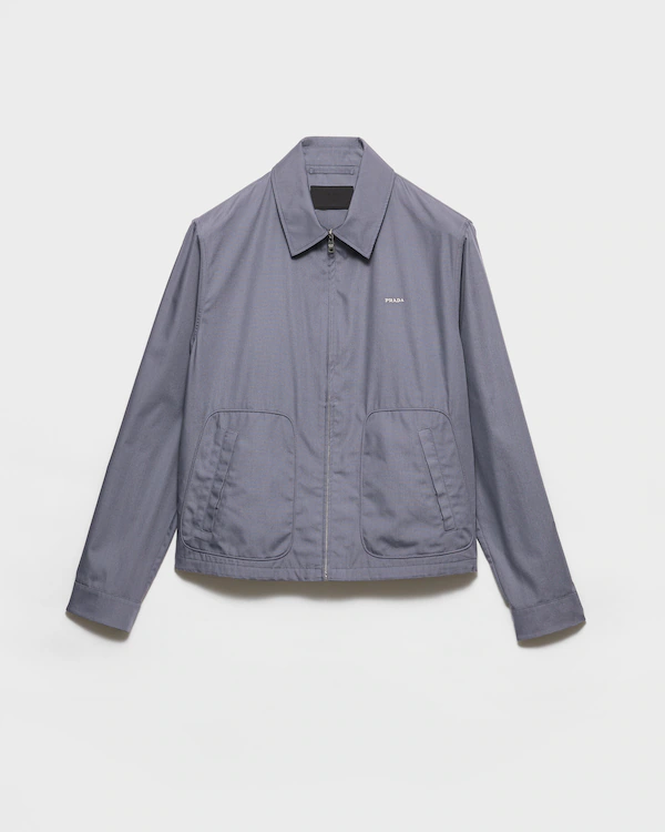 Veste blouson à fermeture éclair en coton technique