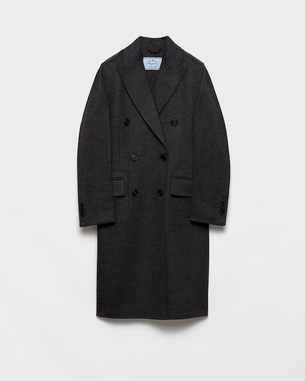 Manteau en double cashmere à double boutonnage