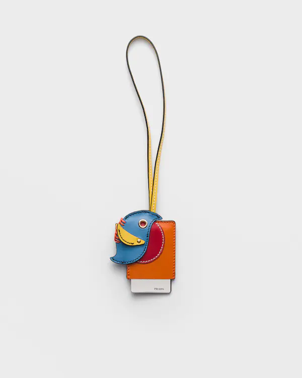 Pendentif porte-miroir en cuir