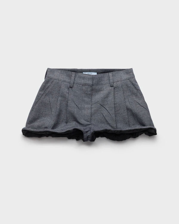 Shorts satin vieilli et grisaille