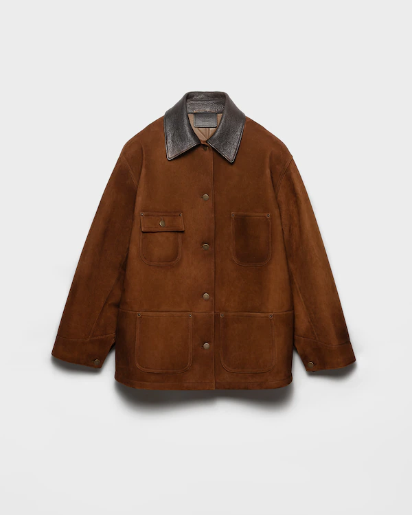 Veste caban en daim