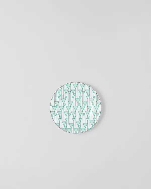 Lot de deux assiettes à dessert en porcelaine - Vert Vienne