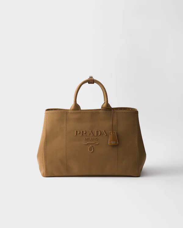 Sac à main en toile de coton extra-large Prada Jardinière