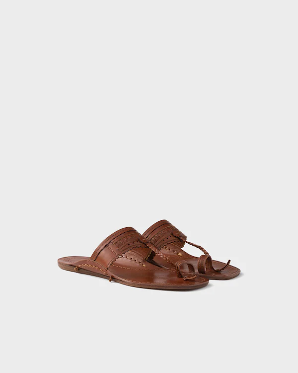 Sandales en cuir Prada Made in India x Inspiré des chappals Kolhapuri