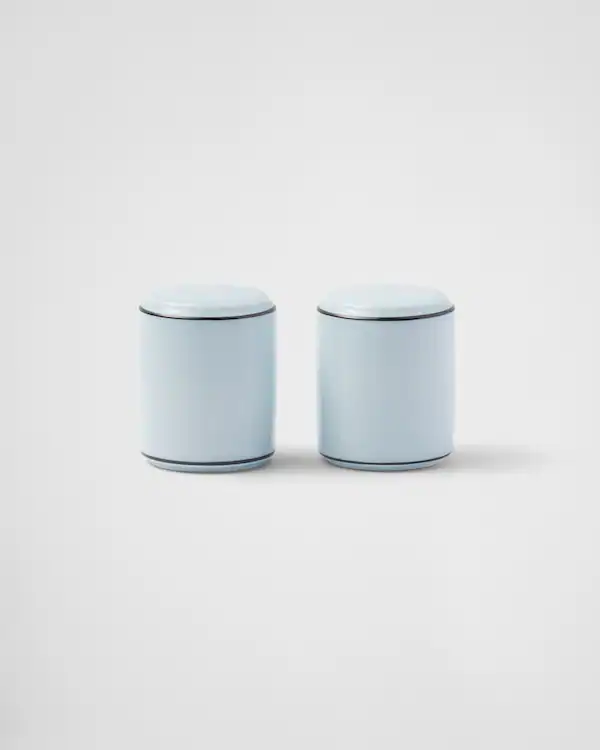 Ensemble sel et poivre en porcelaine - Céladon