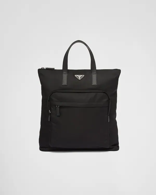 Sac à main en Re-Nylon et cuir Saffiano