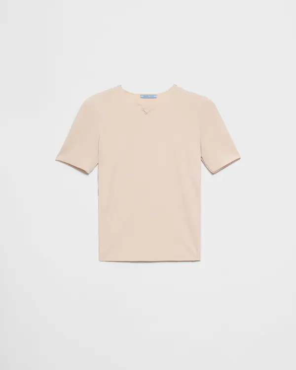 T-shirt en tissu élastique à manches courtes