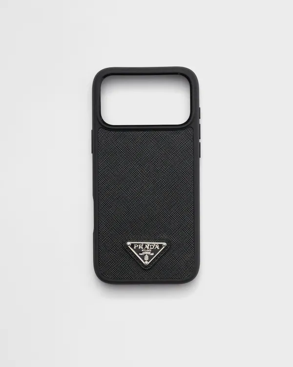 Housse en cuir Saffiano pour iPhone 17 Pro Max