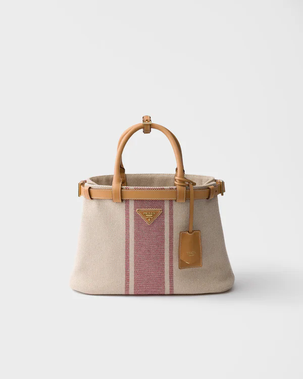 Sac en toile et cuir Prada à boucle