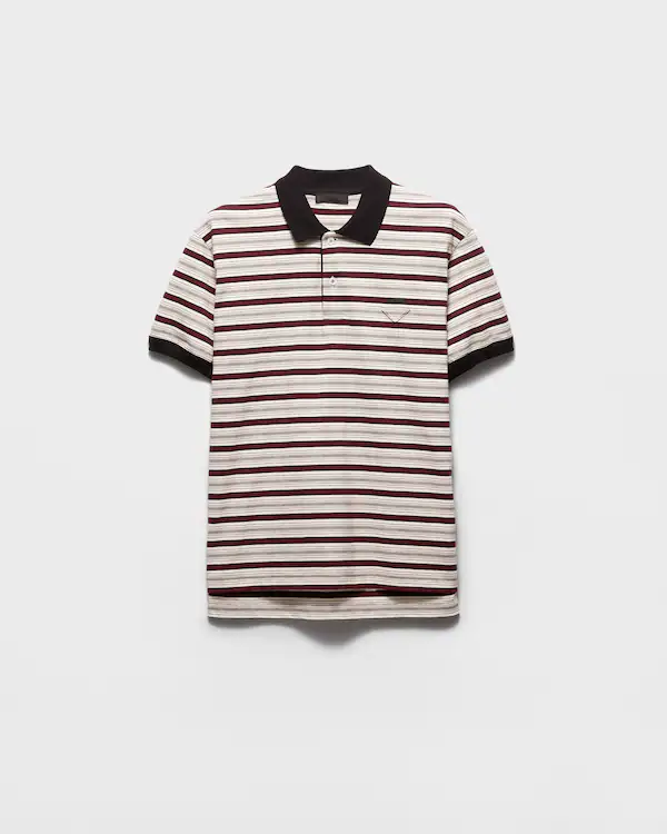 Chemise polo en coton à manches courtes