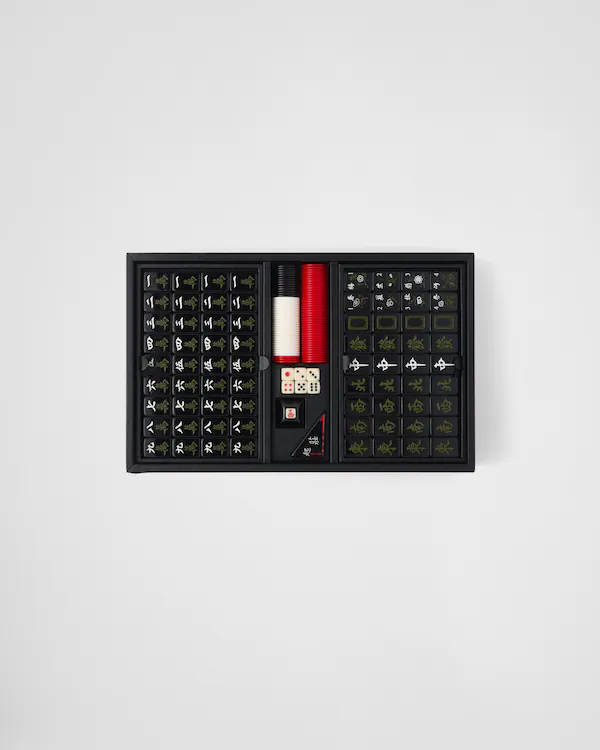 Jeux de Mahjong en cuir Saffiano
