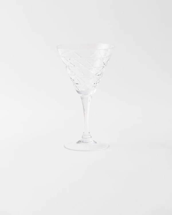 Verre à vin rouge cristal - Triangles