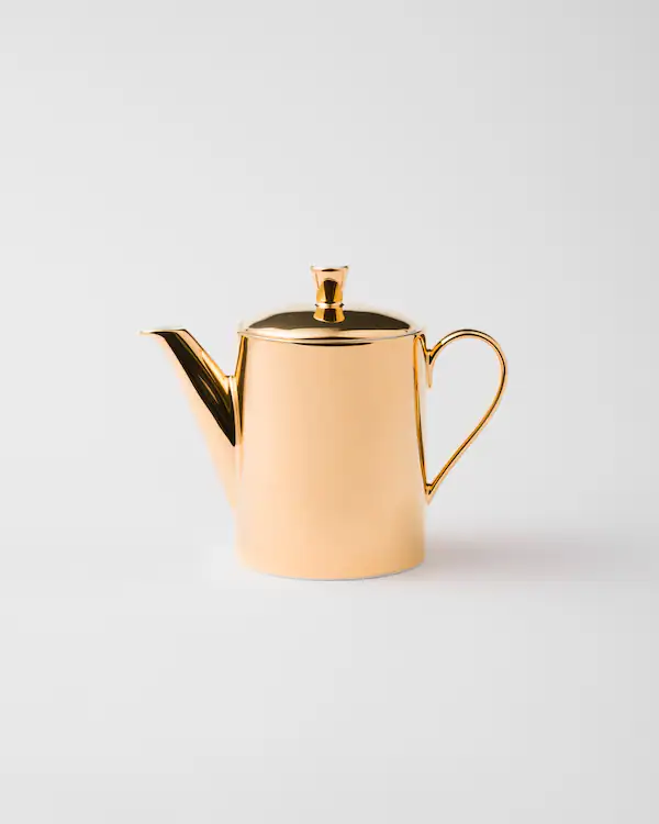 Pot à café en porcelaine - Or solide