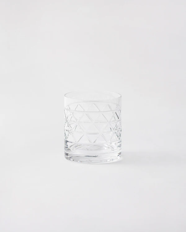 Verre à pied en cristal - Triangles