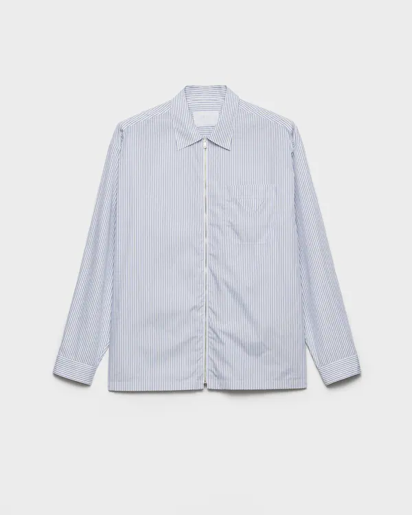 Chemise à zip en coton