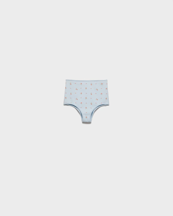 Culottes en coton à imprimé floral élastique