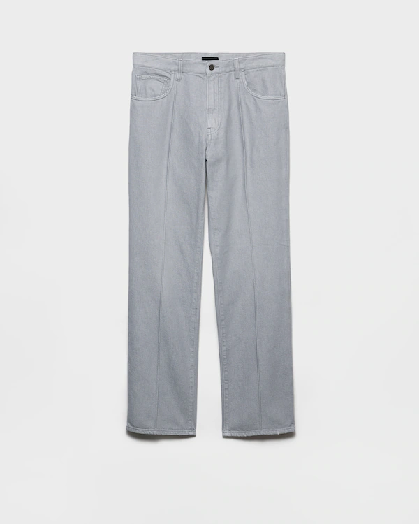 Jean en denim lavé à cinq poches