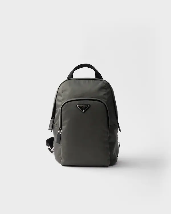 Sac à dos en Re-Nylon et cuir Saffiano