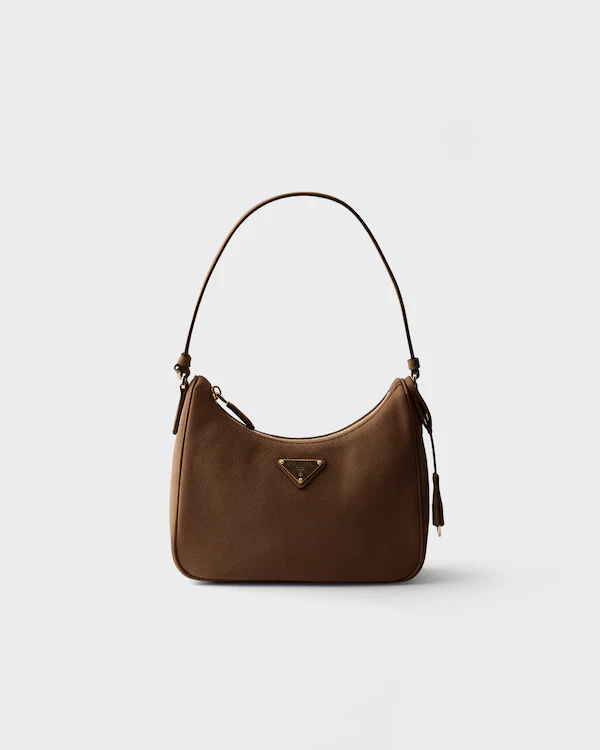 Sac à main mini en cuir nubuck et cuir Saffiano Prada Re-Edition 2005