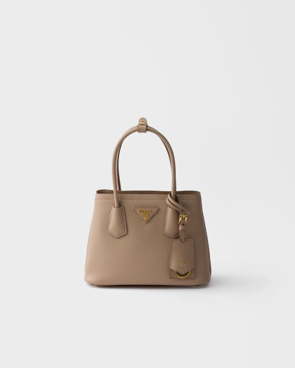 Sac à main mini en cuir Saffiano Double Prada