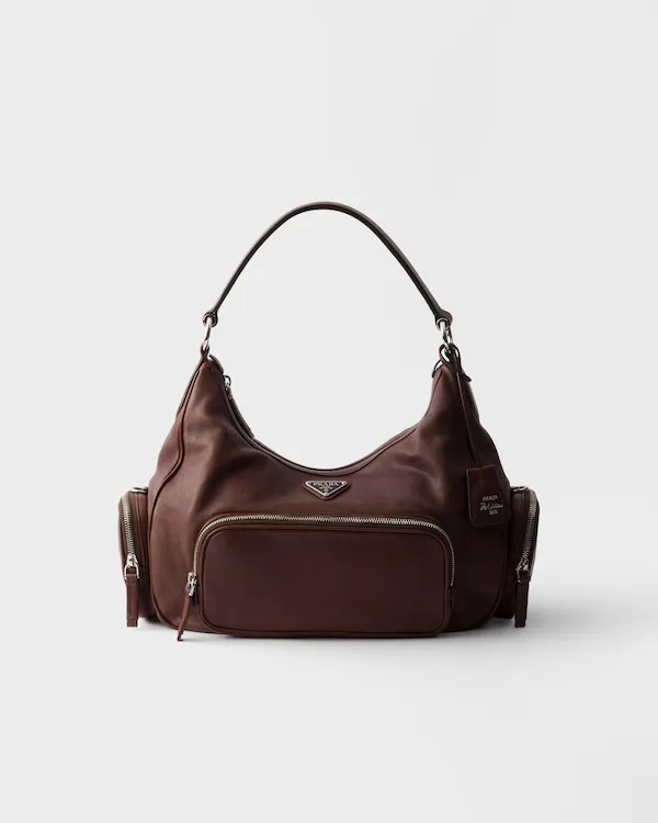 Sac en cuir lavé moyen