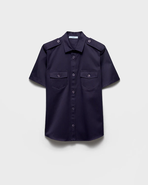 Chemise chino à manches courtes