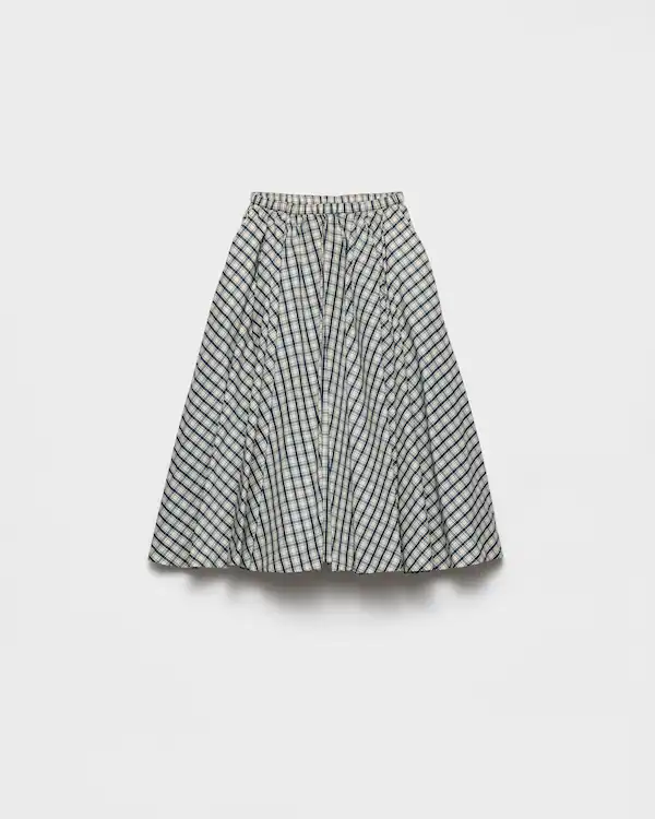 Jupe chambray à carreaux