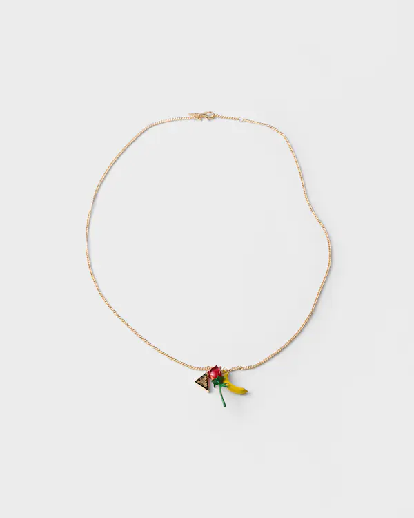 Collier en métal émaillé