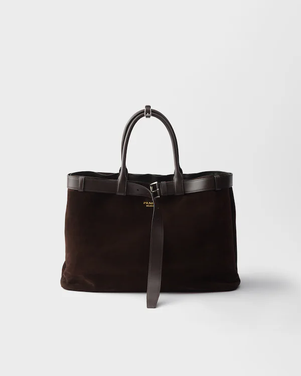 Sac en daim Prada avec ceinture à boucle